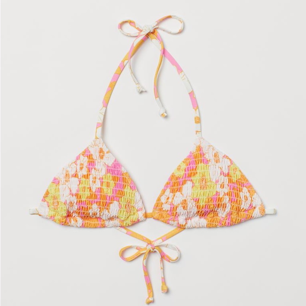 H&M Triangle Floral Bikini Top (Full set for $15)